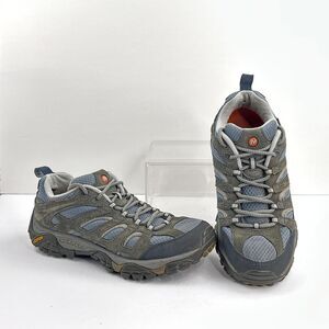 Merrell Moab Ventilator Hiking Shoes Womens Size 9 Gray Blue Smoke Vibram j87762